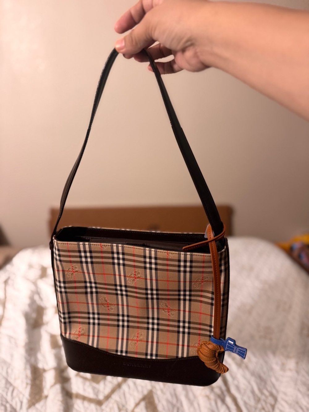 BURBERRY- Classic Check Shoulder Bag